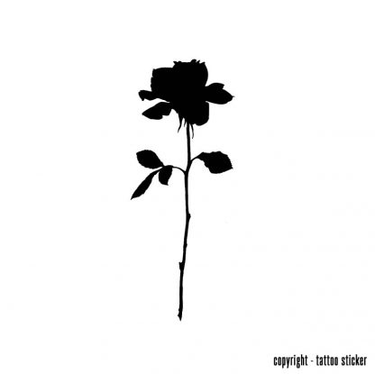 Plaktatoeage rose silhouette