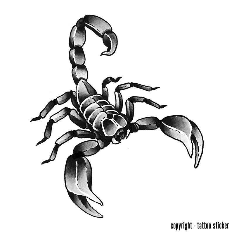 Scorpion tattoo sticker – Plaktatoeages – de site voor tattoo stickers