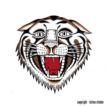 Tiger tattoo sticker
